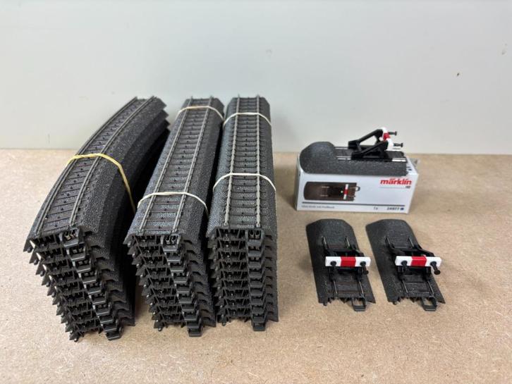 Märklin H0 — 24130/24188/24977 — Set van 33 C-rails, Hobby en Vrije tijd, Modeltreinen | H0, Zo goed als nieuw, Rails, Märklin