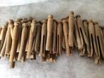 58 antieke houten wasknijpers, Antiek en Kunst, Ophalen of Verzenden
