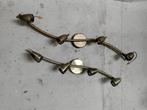 Lot de 2 Plafonniers / Suspensions spots dorés type laiton, Ophalen, Gebruikt