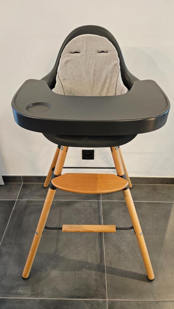 Childhome Evolu 2 antraciet, Kinderen en Baby's, Kinderstoelen, Zo goed als nieuw, Overige typen, Aanschuifbaar, Afneembaar eetblad