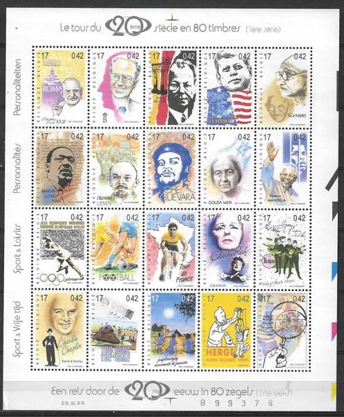 Belgie 1999 - Yvert 2855-2874 /OBP Blok 83 - XXste Eeuw (PF), Postzegels en Munten, Postzegels | Europa | België, Postfris, Postfris