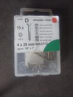 houtschroeven 4*25 mm, Doe-het-zelf en Bouw, Ophalen of Verzenden, Nieuw, Schroeven