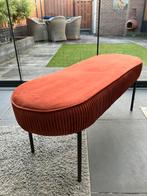 Leuke Halbank-Voetenbank Rood-Oranje!, Huis en Inrichting, Ophalen, Minder dan 50 cm, Barok, 100 tot 125 cm