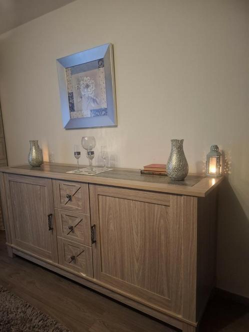 Eiken meubelset – eettafel, dressoir, salontafel en tv-kast, Huis en Inrichting, Complete inboedels, Ophalen