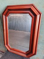 Glazen Spiegel met Luxe Ornament Kader – Hout 80.5x60.5 cm, Ophalen, Zo goed als nieuw