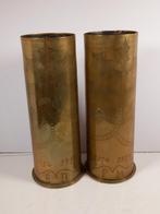 Douilles d'obus décorée 1914 - 1919 PM et ED, Enlèvement ou Envoi, Avant 1940, Comme neuf, Autres sujets/thèmes