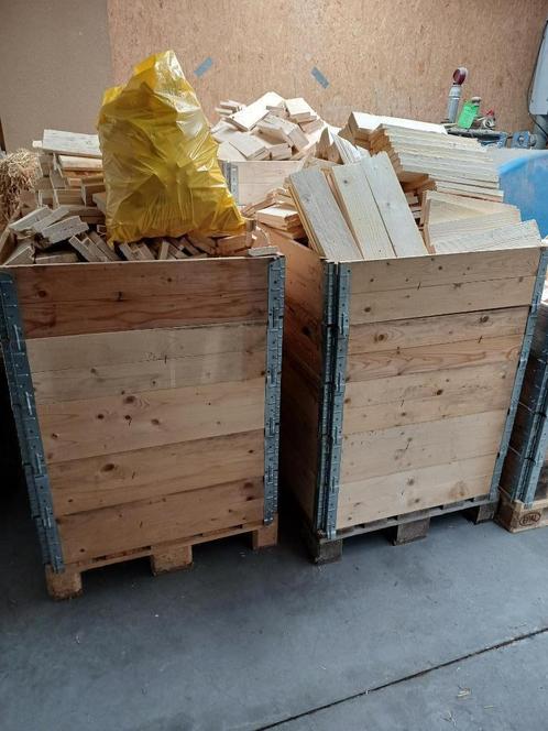 gedroogd hout - zaagresten <50cm - per m³, Tuin en Terras, Brandhout, Overige houtsoorten, Ophalen