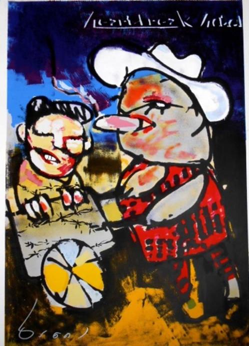 Herman Brood - "Heartbreak Hotel", Antiquités & Art, Art | Lithographies & Sérigraphies, Enlèvement ou Envoi