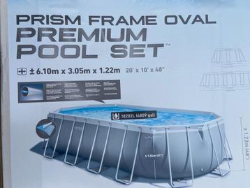 Intex Oval Premium Pool 6,10 x 3,05 x 1,22- Zeer goede staat beschikbaar voor biedingen