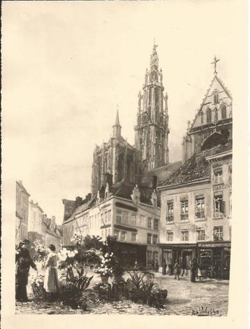 2 oude foto's van schilderijen van Rik Verheyden beschikbaar voor biedingen