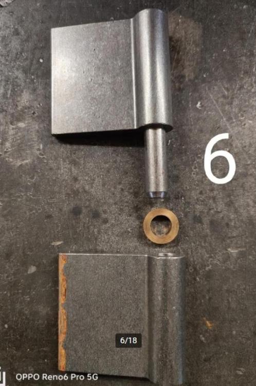 Lasscharnieren en paumellen, Doe-het-zelf en Bouw, Hang- en Sluitwerk, Nieuw, Scharnier, IJzer, Ophalen of Verzenden