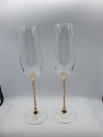 Swarovski Champagne glazen goudkleurig., Verzamelen, Ophalen of Verzenden, Zo goed als nieuw