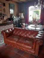 lederen 2zit chesterfield., Ophalen