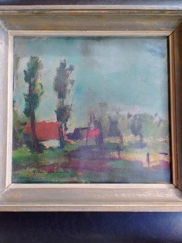Karel Jan van den Heuvel   Landschap met hoeve beschikbaar voor biedingen