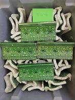 35 stuks Prachtige groene jugendstil randtegels 15x7,5cm, Antiek en Kunst, Ophalen