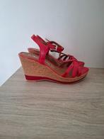 Tamaris rode sandalen met sleehak, Kleding | Dames, Sandalen of Muiltjes, Zo goed als nieuw, Rood, Ophalen