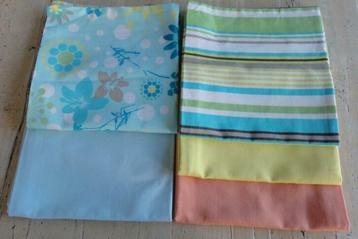 3 kussenhoesjes 50 x 50 cm , peach, mint, gestreept, LENTE beschikbaar voor biedingen