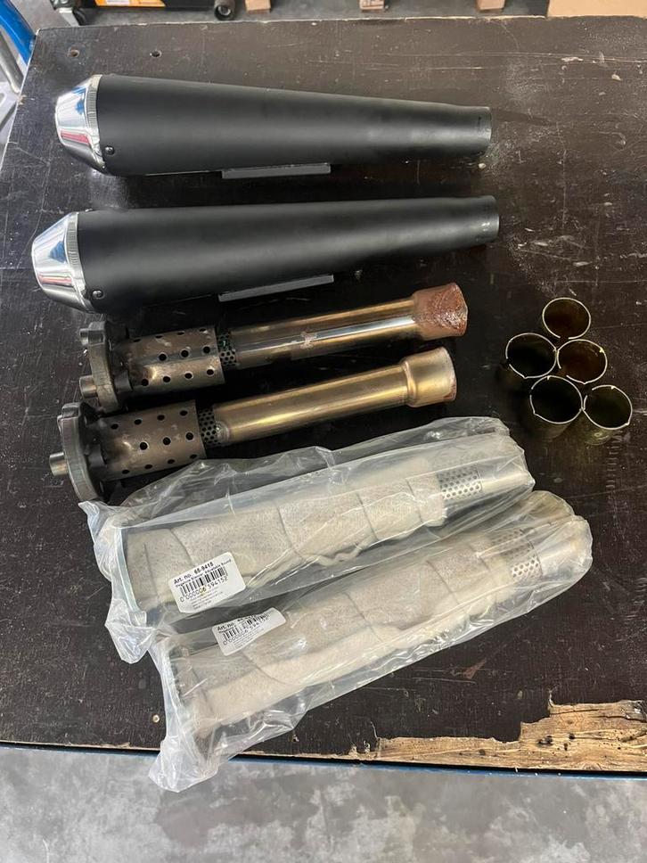 Megaphone  dubbel demperset, Motoren, Onderdelen | Overige, Gebruikt, Ophalen of Verzenden