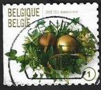 1 Postzegel België 2009 Kerstmis en nieuwjaar, Postzegels en Munten, Kerst, Ophalen of Verzenden, Gestempeld, 1e dag stempel
