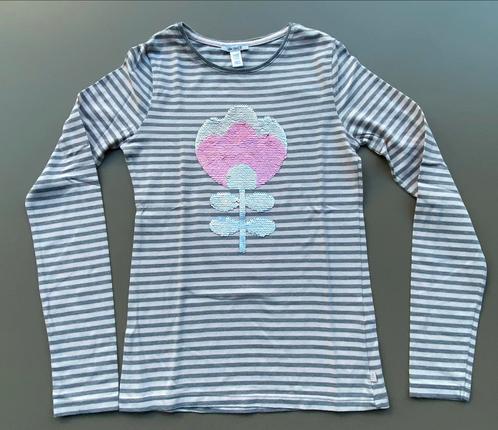 T-shirt rayé gris/rose Okaïdi 152 NEW, Enfants & Bébés, Vêtements enfant | Taille 152, Neuf, Fille, Chemise ou À manches longues
