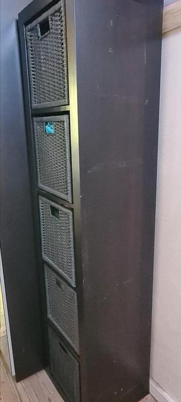 Armoire Kallax avec 5 paniers, Enlèvement, Comme neuf