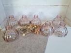 Set van 7 lichtroze vazen NIEUW trouwdealer, Ophalen, Overige kleuren, Nieuw, Glas