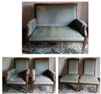 gestoffeerde canapé + 2 zetels + 2 stoelen, Huis en Inrichting, Zetels | Zetels, Minder dan 150 cm, Minder dan 75 cm, Rechte bank