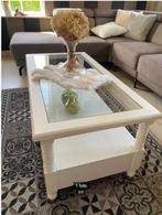 Prachtige salon tafel met glazen top, Huis en Inrichting, Ophalen, 100 tot 150 cm, Glas, 50 tot 100 cm