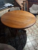 Massieve inklapbare eiken tafel 6 eiken stoelen, Antiek en Kunst, Ophalen