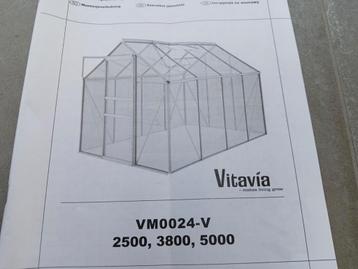 Vitavia Venus serre 5m2 aluminium met schuifdeur breedte 61, Tuin en Terras, Ophalen