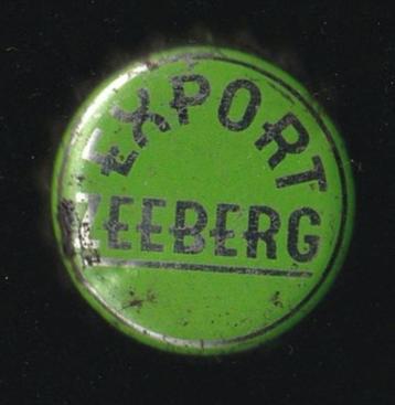 Capsule bière ancienne Export Zeeberg Alost avec liège VERT, Enlèvement ou Envoi, Utilisé, Autres types, Autres marques