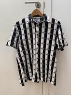 Zomerhemd met zwart-wit patroon – Maat M, Kleding | Heren, Polo's, Ophalen of Verzenden, Zo goed als nieuw, Maat 48/50 (M), Wit