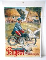 Oude reclame voor Peugeot fietsen nr 1, Ophalen of Verzenden, Gebruikt, Reclamebord