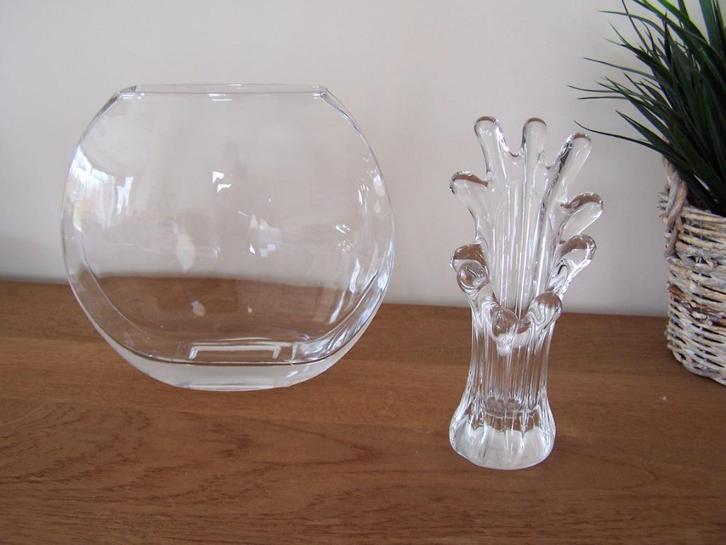 Vases, Huis en Inrichting, Woonaccessoires | Vazen, Zo goed als nieuw, Overige kleuren, Minder dan 50 cm, Glas, Ophalen of Verzenden