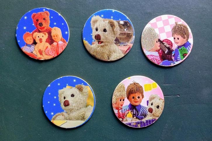 Lot 5 Magicaps “Bonne nuit les petits” - Édition Merlin 1995, Verzamelen, Flippo's, Losse flippo's, Ophalen of Verzenden