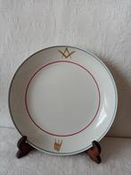 Assiette maçonnique en céramique Belge  BFK 1960s  22cm, Enlèvement ou Envoi