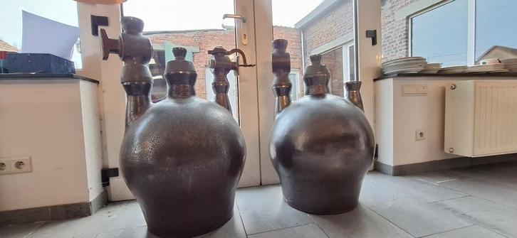 2 bouteilles Woulff, bouteilles de lavage de gaz provenant d, Antiquités & Art, Antiquités | Céramique & Poterie, Enlèvement