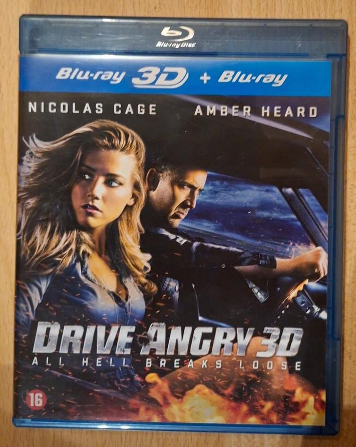 Drive Angry (Blu-ray 3D + 2D) met Nicolas Cage, Cd's en Dvd's, Blu-ray, Gebruikt, Actie, 3D, Ophalen of Verzenden