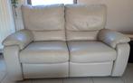 Lederen 2 zit met dubbele manuele relax, Huis en Inrichting, Ophalen, Gebruikt, 150 tot 200 cm, Driepersoons