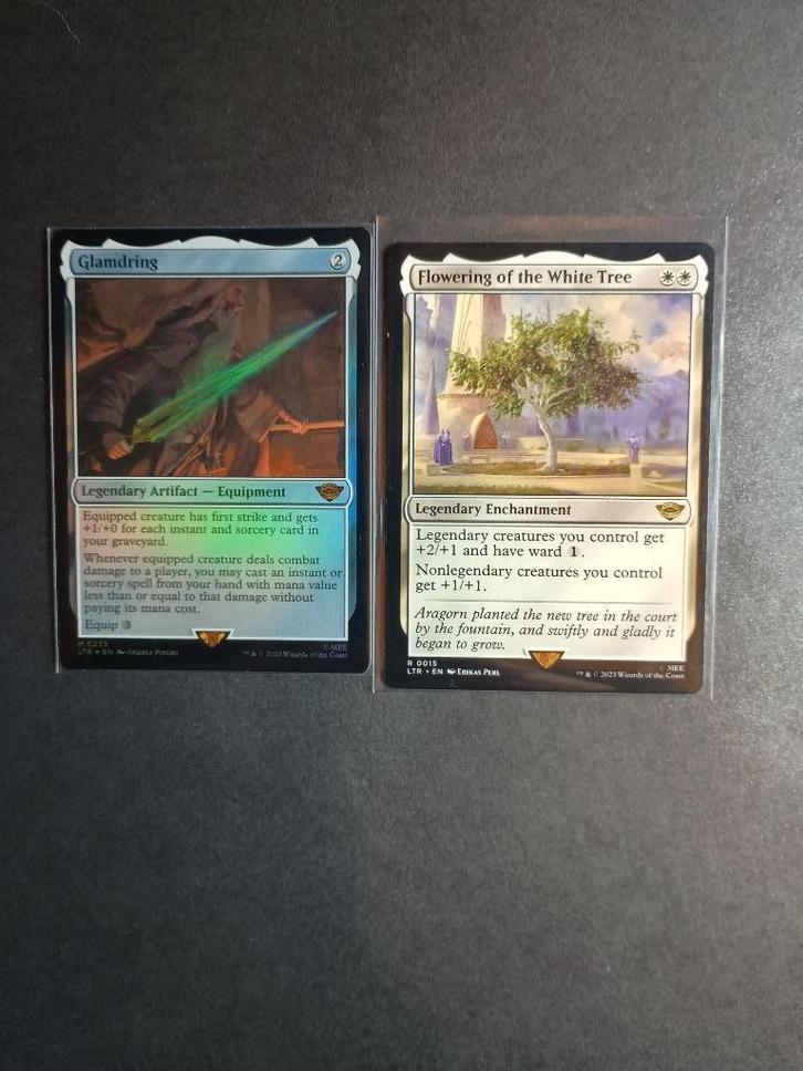 2 LOTR kaarten, Hobby en Vrije tijd, Verzamelkaartspellen | Magic the Gathering, Nieuw, Meerdere kaarten, Foil, Ophalen of Verzenden