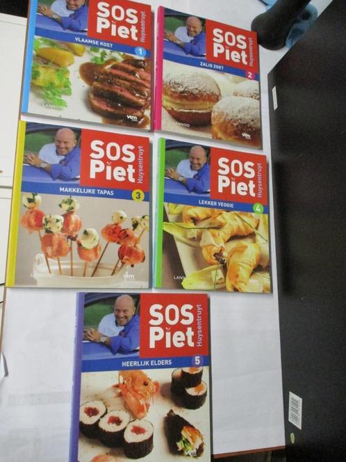 5 x kook boeken van SOS Piet., Boeken, Kookboeken, Zo goed als nieuw, Voorgerechten en Soepen, Hoofdgerechten, Tapas, Hapjes en Dim Sum