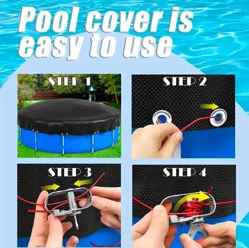 Poolcover nieuw. Nooit gebruikt. Te klein gekocht.  beschikbaar voor biedingen
