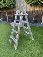 Waku 4x4 - Professionele telescopische vouwladder / trap, Doe-het-zelf en Bouw, Ladders en Trappen, Ophalen, Gebruikt, Trap, 4 meter of meer