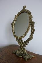 Vintage make-up spiegel in messing, Ophalen of Verzenden, Koper