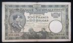 belgie 100 frank/20 belgas nationale reeks blauw  21-04-1931, Postzegels en Munten, Bankbiljetten | België, Ophalen of Verzenden