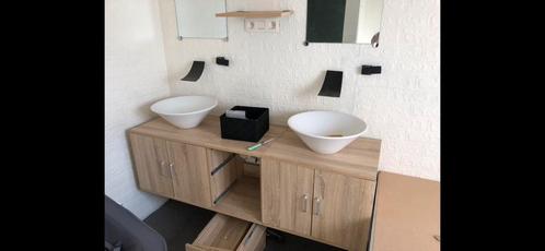 Badkamermeubel Nieuwstaat met 2 lavabo’s. Niet gebruikt., Huis en Inrichting, Badkamer | Badkamermeubels, Zo goed als nieuw, Ophalen