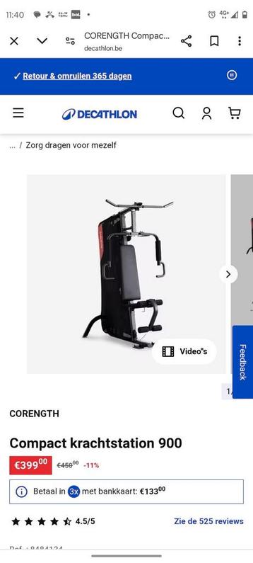 Compact fitnnis perfect staat  beschikbaar voor biedingen