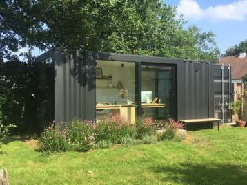 20 FT tuinkantoor/bijgebouw in nieuwstaat!, Enlèvement ou Envoi, 2 fenêtres, 500 cm ou plus, Autres types