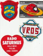 4 stickers zelfklevers vrije Radio Saturnus Essen, Collections, Autocollants, Autres types, Utilisé, Envoi