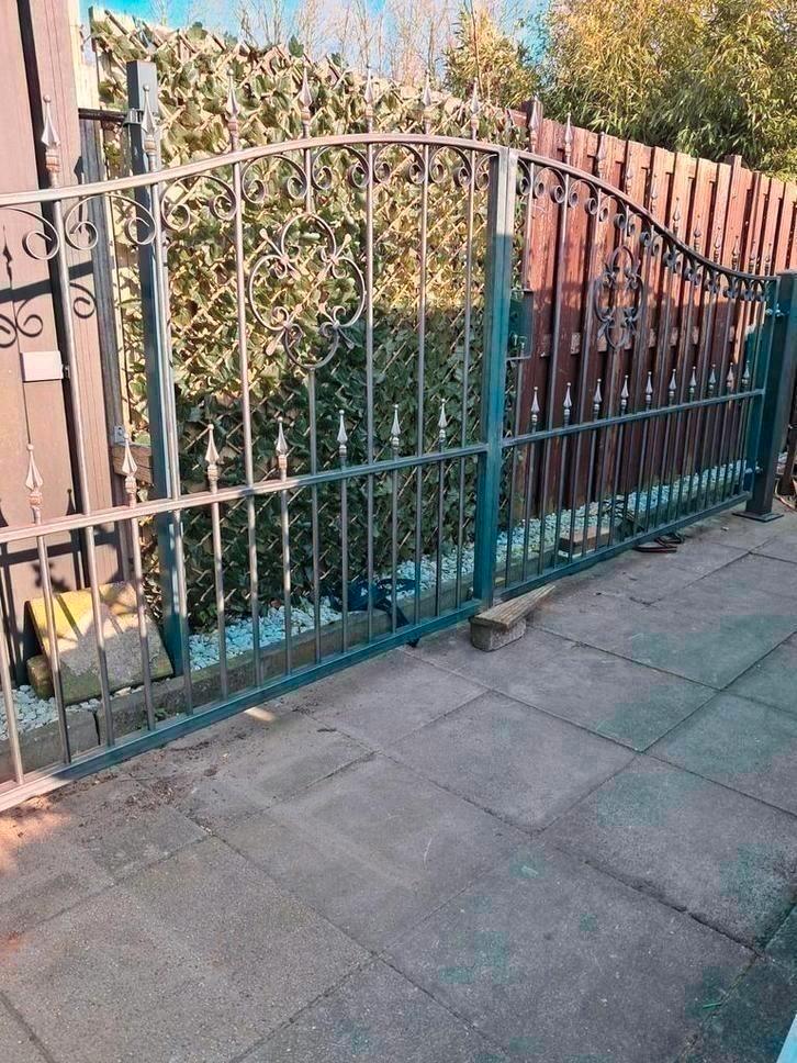 Sierpoort 540cm Breed 165cm hoog! Inc. Palen! Goede staat!, Tuin en Terras, Tuinpoorten, Zo goed als nieuw, Draaipoort, IJzer